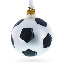 Load image into Gallery viewer, Soccer Player in Action Glass Ball Christmas Sports Ornament 3.25 Inches