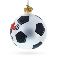 Load image into Gallery viewer, Soccer Player in Action Glass Ball Christmas Sports Ornament 3.25 Inches
