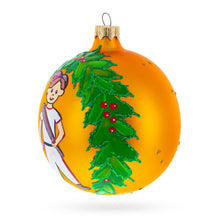 Load image into Gallery viewer, Baseball Player in Mid-Swing Glass Ball Christmas Sports Ornament 4 Inches