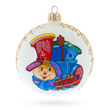 Load image into Gallery viewer, Happy Choo-choo Train Glass Ball Christmas Ornament 4 Inches