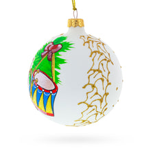 Load image into Gallery viewer, Trumpet and Drum Music Instruments Glass Ball Christmas Ornament 4 Inches