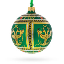 Load image into Gallery viewer, 1912 Napoleonic Royal Green Glass Ball Christmas Ornament 3.25 Inches