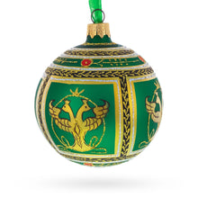 Load image into Gallery viewer, 1912 Napoleonic Royal Green Glass Ball Christmas Ornament 3.25 Inches