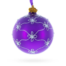 Load image into Gallery viewer, 1906 Royal Swan Purple Glass Ball Christmas Ornament 3.25 Inches