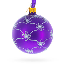 Load image into Gallery viewer, 1906 Royal Swan Purple Glass Ball Christmas Ornament 3.25 Inches