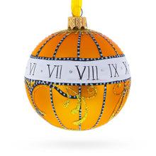 Load image into Gallery viewer, 1899 Madonna Lily Clock Royal Glass Ball Christmas Ornament, 3.25 Inches