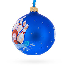 Load image into Gallery viewer, Bowling Glass Ball Christmas Ornament 3.25 Inches