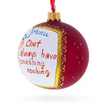 Load image into Gallery viewer, Culinary Artist Chief Handcrafted Glass Ball Christmas Ornament 3.25 Inches
