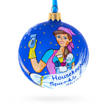 Load image into Gallery viewer, Housekeeper (Maid) Glass Ball Christmas Ornament 3.25 Inches