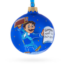 Load image into Gallery viewer, Lawyer with Briefcase Glass Ball Christmas Ornament 3.25 Inches