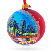 Load image into Gallery viewer, Brooklyn Bridge, New York Glass Ball Christmas Ornament 4 Inches