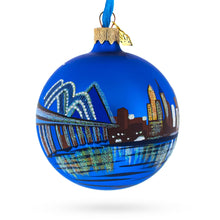 Load image into Gallery viewer, Memphis at Night, Tennessee Glass Ball Christmas Ornament 3.25 Inches
