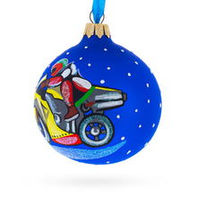 Load image into Gallery viewer, Motorcycle Glass Ball Christmas Ornament 3.25 Inches