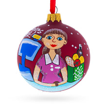 Load image into Gallery viewer, Cashier Glass Ball Christmas Ornament 3.25 Inches