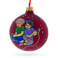 Load image into Gallery viewer, Video Gamer Glass Ball Christmas Ornament 3.25 Inches