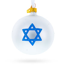 Load image into Gallery viewer, Israel Coat of Arms Glass Ball Christmas Ornament 3.25 Inches