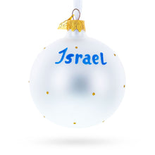 Load image into Gallery viewer, Flag of Israel Glass Ball Christmas Ornament 3.25 Inches