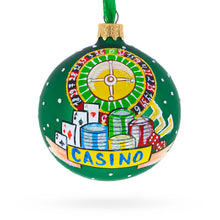 Load image into Gallery viewer, Casino Roulette Table Glass Ball Christmas Ornament 3.25 Inches