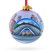 Load image into Gallery viewer, Chicago Cityscape Reflections Glass Ball Christmas Ornament 3.25 Inches