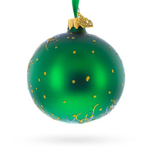 Load image into Gallery viewer, Green Orchid Elegance Glass Ball Christmas Ornament 3.25 Inches
