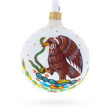 Load image into Gallery viewer, Mexico Coat of Arms Glass Ball Christmas Ornament 3.25 Inches