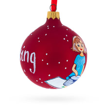 Load image into Gallery viewer, I Love Cooking Glass Ball Christmas Ornament 3.25 Inches
