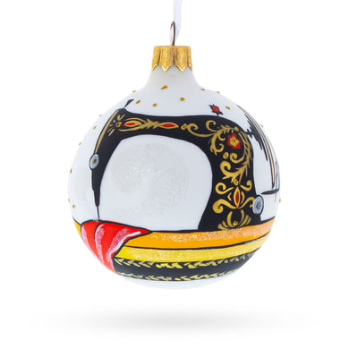 Sewing Enthusiast's Delight Glass Christmas Ornament 3.25 Inches