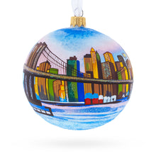 Load image into Gallery viewer, Brooklyn Bridge, New York, USA Glass Ball Christmas Ornament 4 Inches