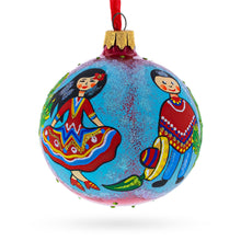 Load image into Gallery viewer, Latin American Dancers Glass Christmas Ornament 3.25 Inches