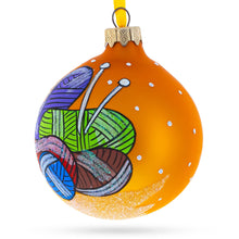 Load image into Gallery viewer, I Love Knitting Glass Christmas Ornament 3.25 Inches