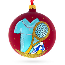 Load image into Gallery viewer, Tennis Glass Ball Christmas Ornament 4 Inches