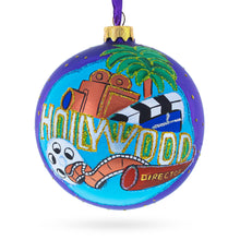 Load image into Gallery viewer, Hollywood, California, USA Glass Ball Christmas Ornament 4 Inches