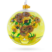 Load image into Gallery viewer, 1887 &#39;Sunflowers&#39; by Vincent Van Gogh Glass Ball Christmas Ornament 4 Inches