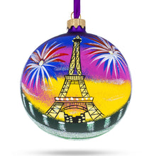 Load image into Gallery viewer, Eiffel Tower, Paris, France Glass Ball Christmas Ornament 4 Inches