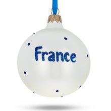 Load image into Gallery viewer, Flag of France Glass Ball Christmas Ornament 3.25 Inches
