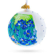Load image into Gallery viewer, 1889 &#39;Irises&#39; by Vincent Van Gogh Glass Ball Christmas Ornament 4 Inches