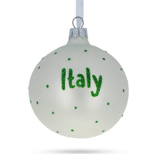 Load image into Gallery viewer, Flag of Italy Glass Ball Christmas Ornament 3.25 Inches