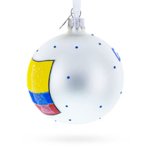 Load image into Gallery viewer, Flag of Colombia Glass Ball Christmas Ornament 3.25 Inches