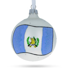 Load image into Gallery viewer, Flag of Guatemala Glass Ball Christmas Ornament 3.25 Inches