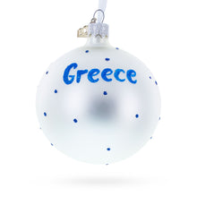 Load image into Gallery viewer, Flag of Greece Glass Ball Christmas Ornament 3.25 Inches