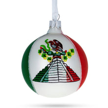 Load image into Gallery viewer, Flag of Mexico Glass Christmas Ornament 3.25 Inches