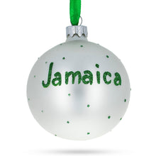 Load image into Gallery viewer, Flag of Jamaica Glass Ball Christmas Ornament 3.25 Inches
