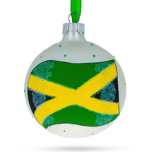 Load image into Gallery viewer, Flag of Jamaica Glass Ball Christmas Ornament 3.25 Inches
