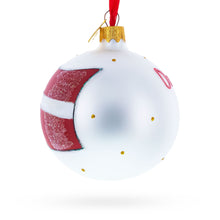 Load image into Gallery viewer, Flag of Denmark Glass Ball Christmas Ornament 3.25 Inches
