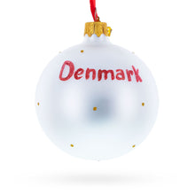 Load image into Gallery viewer, Flag of Denmark Glass Ball Christmas Ornament 3.25 Inches