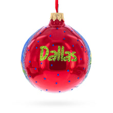 Load image into Gallery viewer, Dallas, Texas, USA Glass Christmas Ornament 3.25 Inches