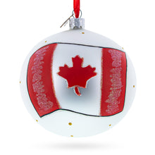 Load image into Gallery viewer, Flag of Canada Glass Ball Christmas Ornament 4 Inches