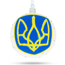 Load image into Gallery viewer, Ukraine Coat of Arms Glass Ball Christmas Ornament 4 Inches