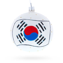 Load image into Gallery viewer, Flag of South Korea Glass Ball Christmas Ornament 4 Inches