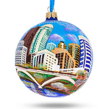 Load image into Gallery viewer, Columbus, Ohio, USA Glass Ball Christmas Ornament 4 Inches